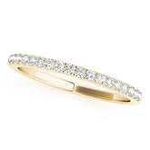 Single Row Prong Set Half Eternity Ring in Gold & Platinum