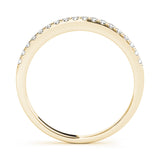 Single Row Prong Set Half Eternity Ring in Gold & Platinum