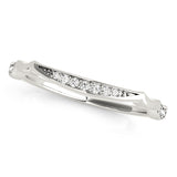 Prong Set Half Eternity Ring in Gold & Platinum