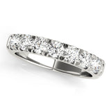 Lab Grown Diamond 7 Stone D/VVS Round Half Eternity Channel Set Wedding Ring for Bride