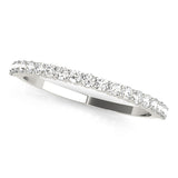 Round Prong Set Half Eternity Ring in Gold & Platinum