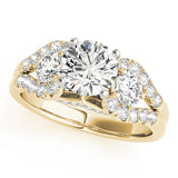 Couture 2 Stone Plus Split Shank Remount Round Diamond Engagement Ring — 9K/18K Gold & Platinum