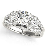 Couture 2 Stone Plus Split Shank Remount Round Diamond Engagement Ring — 9K/18K Gold & Platinum