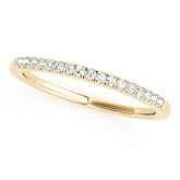 Prong Set Half Eternity Ring in Gold & Platinum