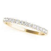 Shared Prong Half Eternity Ring in Gold & Platinum