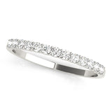 Shared Prong Half Eternity Ring in Gold & Platinum