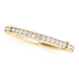 Prong Set Half Eternity Ring in Gold & Platinum