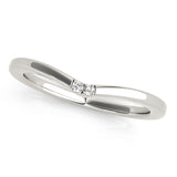 2-Stone Curved Half Eternity Ring in Gold & Platinum