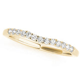 Curved Bands Half Eternity Ring in Gold & Platinum