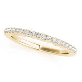 Curved Bands Half Eternity Ring in Gold & Platinum