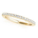 Curved Bands Half Eternity Ring in Gold & Platinum