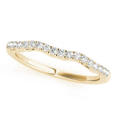 U-Prong Curved Half Eternity Ring in Gold & Platinum