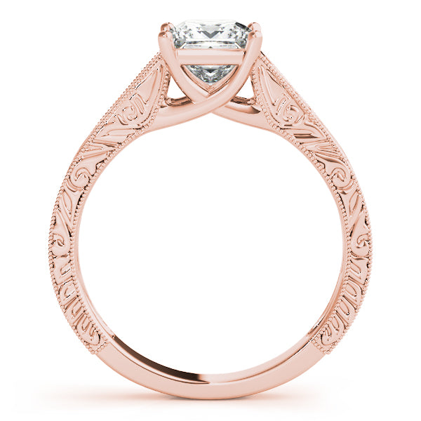 Lab-Grown Princess Cut Diamond D-VVS Solitaire Engagement Ring.