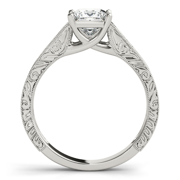 Lab-Grown Princess Cut Diamond D-VVS Solitaire Engagement Ring.