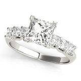 Classic Prong-Set Princess Diamond Engagement Ring — 9K/18K Gold & Platinum
