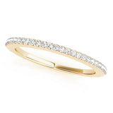 Shared Prong Half Eternity Ring in Gold & Platinum