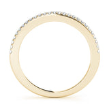 Shared Prong Half Eternity Ring in Gold & Platinum