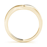 Curved Wedding Gold Band
