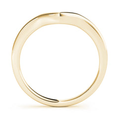 Curved Wedding Gold Band
