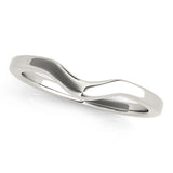 Curved Wedding Gold Band