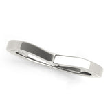Filigree Curved Half Eternity Ring in Gold & Platinum