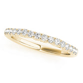 Curved Bands Half Eternity Ring in Gold & Platinum