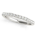 Curved Bands Half Eternity Ring in Gold & Platinum