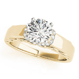 Signature Remounts Any Shape Round Diamond Engagement Ring — 9K/18K Gold & Platinum