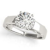 Signature Remounts Any Shape Round Diamond Engagement Ring — 9K/18K Gold & Platinum