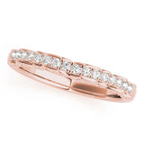 Curved Bands Half Eternity Ring in Gold & Platinum