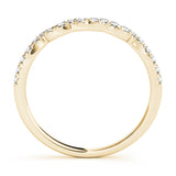 Curved Half Eternity Ring in Gold & Platinum