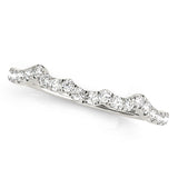 Curved Half Eternity Ring in Gold & Platinum