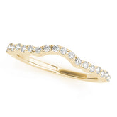 Curved Bands Half Eternity Ring in Gold & Platinum