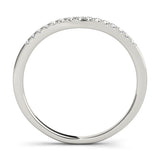U-Prong Curved Half Eternity Ring in Gold & Platinum