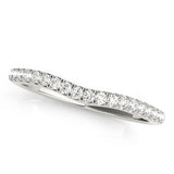 Split Prong Curved Half Eternity Ring in Gold & Platinum