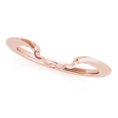 Curved Wedding Gold Band