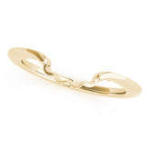 Curved Wedding Gold Band