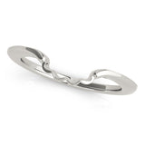 Curved Wedding Gold Band