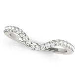 Curved Half Eternity Ring in Gold & Platinum