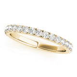 Split-Prong Half Eternity Ring in Gold & Platinum