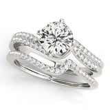 Statement New Bridal Round Diamond Engagement Ring — 9K/18K Gold & Platinum