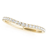 U-Prong Curved Half Eternity Ring in Gold & Platinum