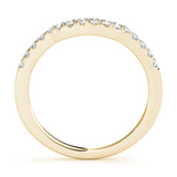 Split Prong Curved Half Eternity Ring in Gold & Platinum