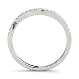 Split Prong Curved Half Eternity Ring in Gold & Platinum