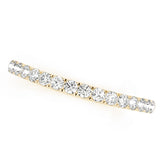 Split Prong Curved Half Eternity Ring in Gold & Platinum