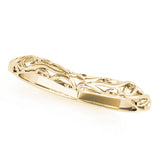 Vintage-Inspired Curved Wedding Gold Band