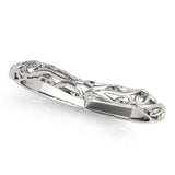 Vintage-Inspired Curved Wedding Gold Band