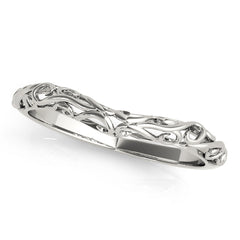 Vintage-Inspired Curved Wedding Gold Band
