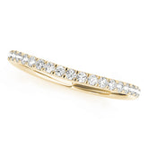 Prong Set Half Eternity Ring in Gold & Platinum