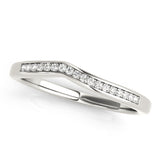 Prong in Channel Curved Half Eternity Ring in Gold & Platinum